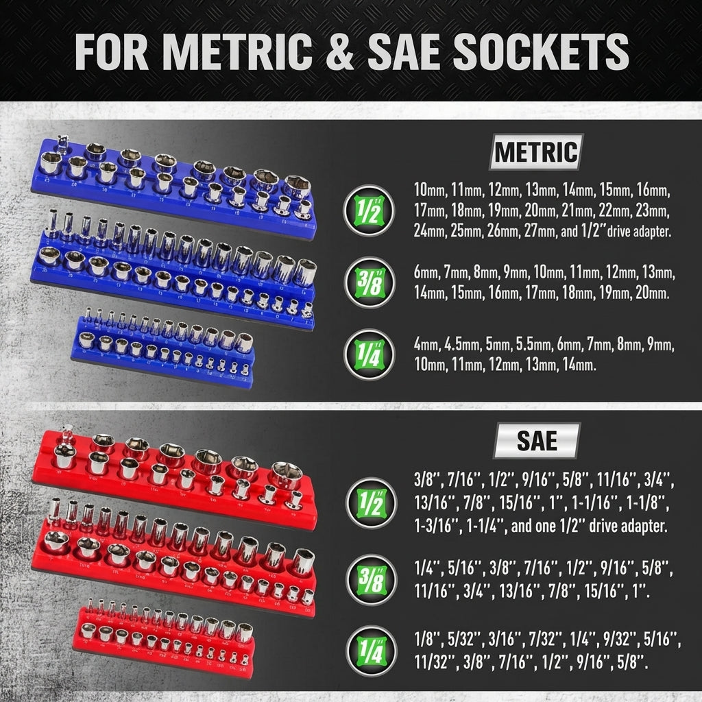 Vyren Magnetic Socket Organizer Set
