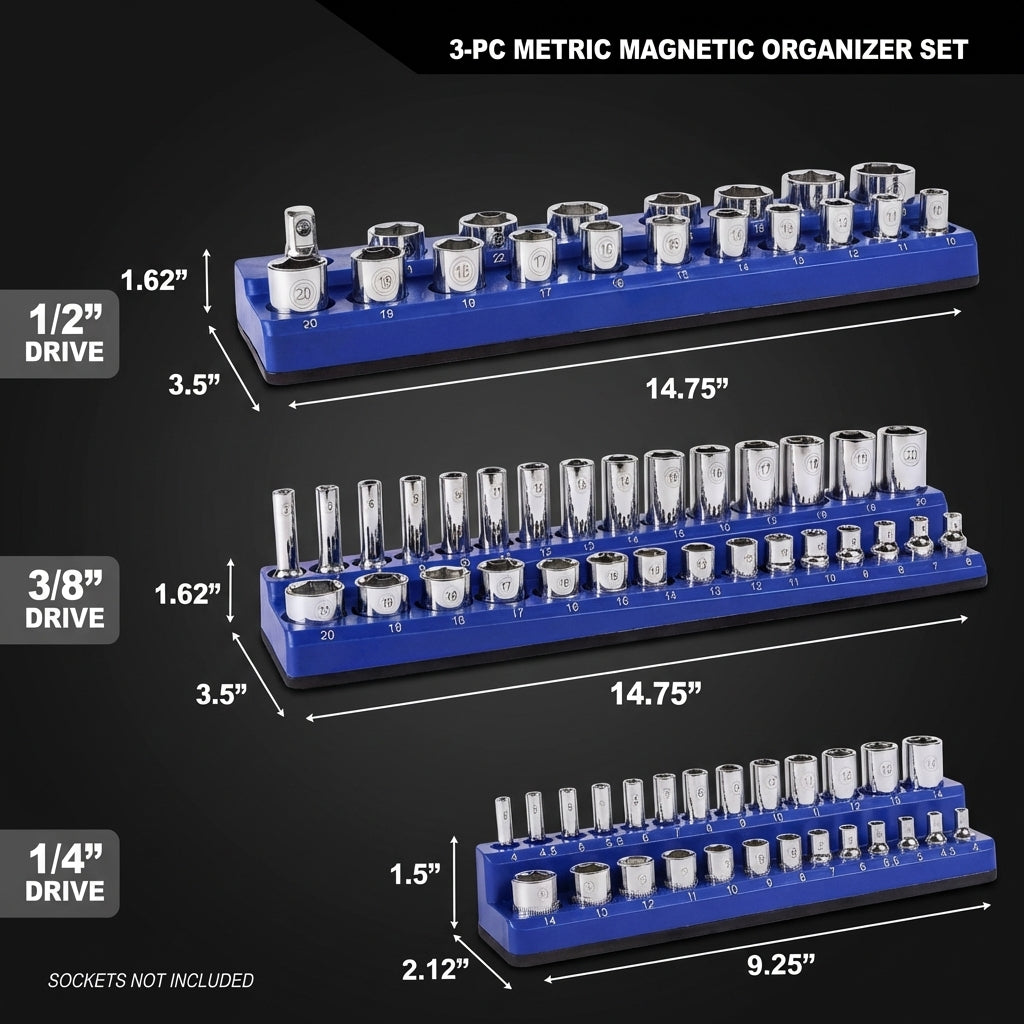 Vyren Magnetic Socket Organizer Set